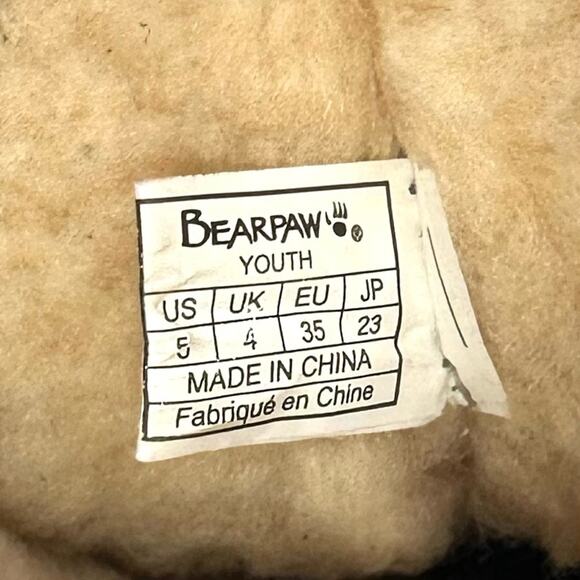 BearPaw Elle Big Girls Winter Boot Size 5 Gray Suede Wool Waterproof Short Boot - Picture 6 of 13